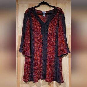 Catherine's Black and Red Top Size 2X NWT